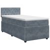 vidaXL Lit boxspring avec matelas Gris fonc&eacute; 90 x 190 cm Velours