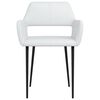 vidaXL Chaises &agrave; manger lot de 2 blanc similicuir