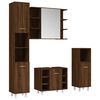 vidaXL Ensemble d'armoires de salle de bain 4 pcs ch&ecirc;ne marron