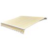 vidaXL Auvent manuel 3 x 2,5 m Rayures jaunes et blanches