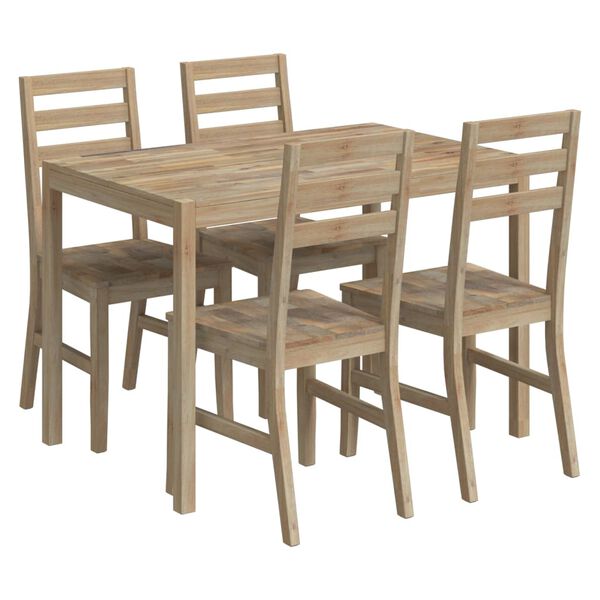 vidaXL Ensemble de salle à manger 5 pcs Bois d'acacia solide