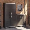 Keter Armoire de rangement et &eacute;tag&egrave;res Garage XL Noir et argent&eacute; 188cm