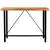 vidaXL Ensemble de bar 7 pcs Bois d'acacia solide et cuir v&eacute;ritable