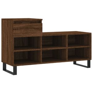 vidaXL Armoire &agrave; chaussures Ch&ecirc;ne marron 102x36x60cm Bois d'ing&eacute;nierie