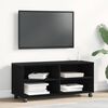 vidaXL Meuble TV Noir 90 x 35 x 40,5 cm Bois d'ing&eacute;nierie