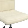 vidaXL Chaises &agrave; manger pivotantes lot de 4 Cr&egrave;me Velours