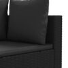 vidaXL Salon de jardin 8 pcs avec coussins noir r&eacute;sine tress&eacute;e