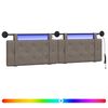 vidaXL T&ecirc;te de lit suspendue Gris PU antique