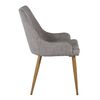 Venture Home Chaises &agrave; manger lot de 2 Plaza polyester gris et naturel