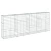 vidaXL Panier gabion avec couvercle 400x50x150 cm fer galvanis&eacute;