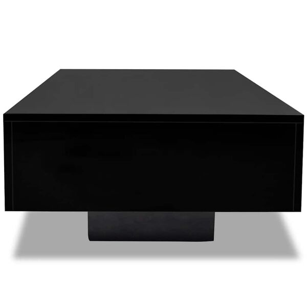 vidaXL Table basse Haute brillance Noir
