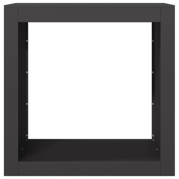 vidaXL Portant de bois de chauffage noir 60x40x60 cm acier