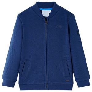 vidaXL Sweatshirt pour enfants avec fermeture &eacute;clair bleu marine 92