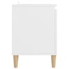 vidaXL Meuble TV avec pieds en bois massif Blanc 103,5x35x50 cm