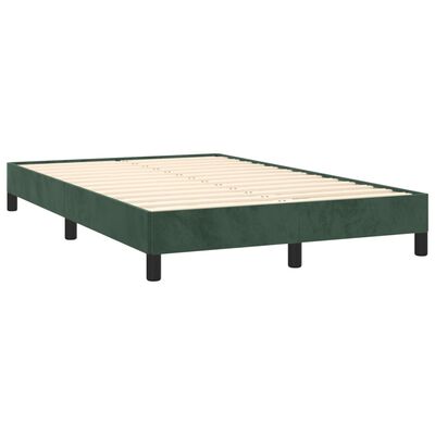 vidaXL Sommier à lattes de lit avec matelas vert foncé 120x190 cm