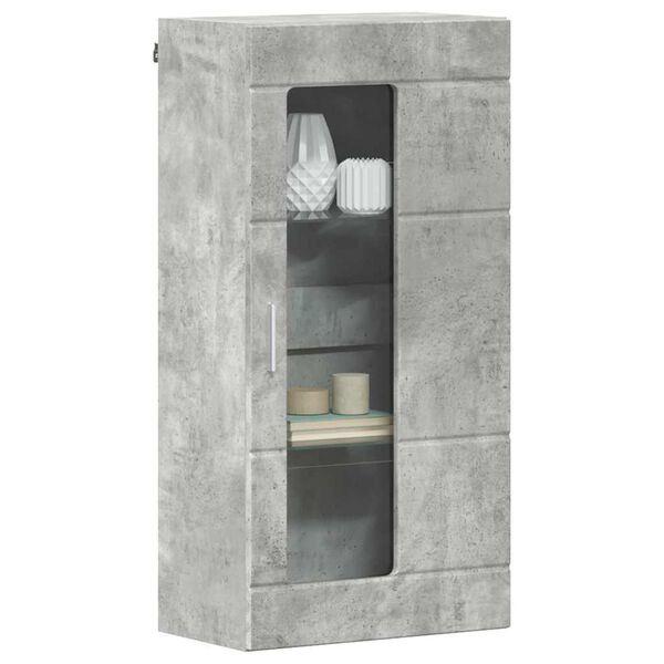 vidaXL Cabinet en Bois Gris b&eacute;ton 50 x 29 x 100 cm Bois d'ing&eacute;nierie