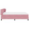 vidaXL Lit &agrave; ressorts avec matelas Rose 140 x 190 cm Velours