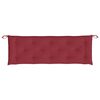 vidaXL Coussin de banc de jardin rouge bordeaux 150x50x7 cm