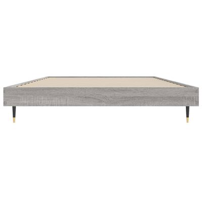 vidaXL Cadre de lit sans matelas sonoma gris 90x190 cm