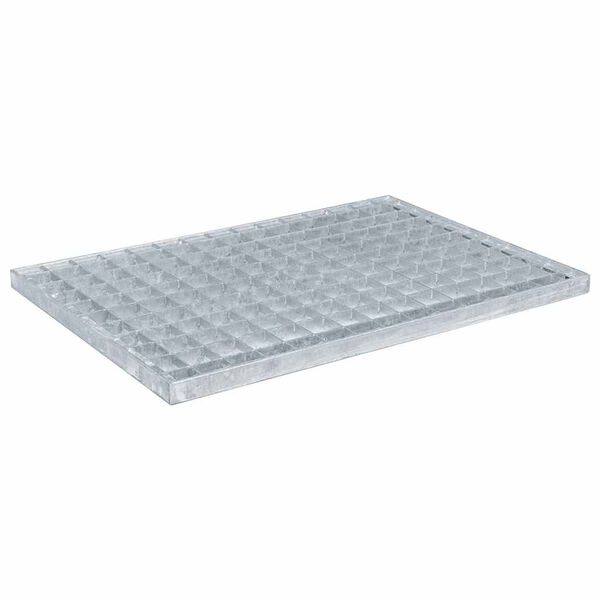 vidaXL Grille Argent 50 x 35 x 2 cm Acier galvanis&eacute; &agrave; chaud