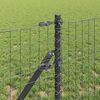 vidaXL Cl&ocirc;ture avec poteau Gris 0,6 x 10 m Acier et PVC