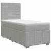 vidaXL Lit boxspring avec matelas Gris clair 80 x 200 cm Tissu