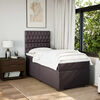 vidaXL Sommier &agrave; lattes de lit avec matelas Marron fonc&eacute; 90x200 cm