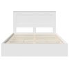 vidaXL Lit de Rangement Blanc 160 x 200 cm Bois d'ing&eacute;nierie