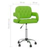 vidaXL Chaise pivotante de salle &agrave; manger Vert Similicuir
