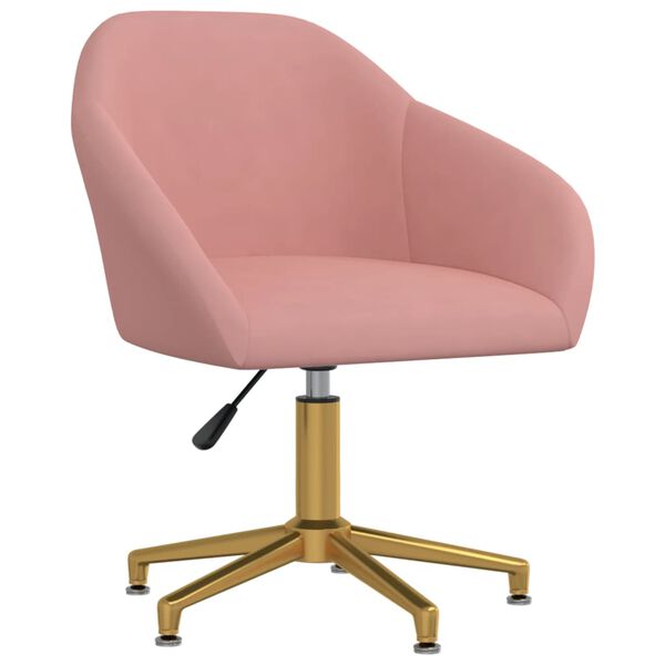 vidaXL Chaises pivotantes &agrave; manger lot de 4 rose velours