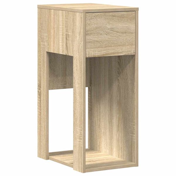 vidaXL Support de tour d'ordinateur et tiroir ch&ecirc;ne sonoma 30x44x74 cm
