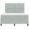 vidaXL Lit &agrave; ressorts avec matelas Gris clair 140 x 200 cm tissu