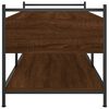 vidaXL Table basse ch&ecirc;ne marron 99x50x50 cm bois d'ing&eacute;nierie