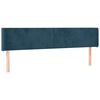 vidaXL T&ecirc;te de lit avec oreilles Bleu fonc&eacute; 203x16x78/88 cm Velours