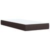 vidaXL Sommier &agrave; lattes de lit avec matelas Marron fonc&eacute; 80x200 cm