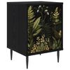 vidaXL Table de chevet RHENEN Ch&ecirc;ne noir 36 x 33 x 51 cm