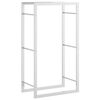 vidaXL Portant de bois de chauffage 50x28x94 cm acier inoxydable