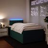 vidaXL Sommier &agrave; lattes de lit et matelas Vert fonc&eacute; 120x200cm Velours