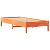 vidaXL Cadre de lit sans matelas cire marron 75x190 cm bois pin massif