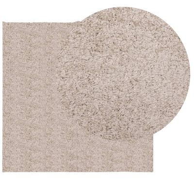 vidaXL Tapis shaggy PAMPLONA poils longs moderne beige 160x160 cm