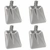 vidaXL T&ecirc;te de pelle 4 pi&egrave;ces Argent 45 x 38 cm Aluminium