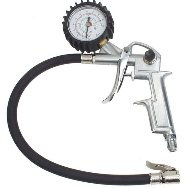 Br&uuml;der Mannesmann Gonfleur de pneus avec manom&egrave;tre 15 bar 1543