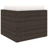 vidaXL Salon de jardin 5 pcs avec coussins Marron R&eacute;sine tress&eacute;e