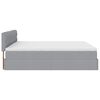 vidaXL Lit ottoman avec matelas et LED Gris clair 180x200 cm tissu
