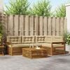 vidaXL Ensemble de canap&eacute;s d'ext&eacute;rieur 5 pcs Naturel et Beige