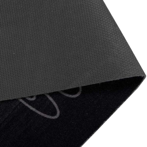 vidaXL Tapis de Cuisine Noir 150 x 45 cm Velours