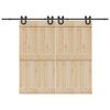 vidaXL Kit de quincaillerie de porte coulissante 366 cm acier noir