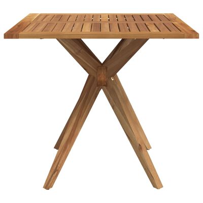 vidaXL Table de jardin carrée 85x85x75 cm bois d'acacia solide