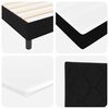 vidaXL Lit &agrave; ressorts avec matelas Noir 200 x 160 cm Polyester