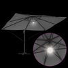 vidaXL Parasol Roma à Bras Déporté Anthracite et noir